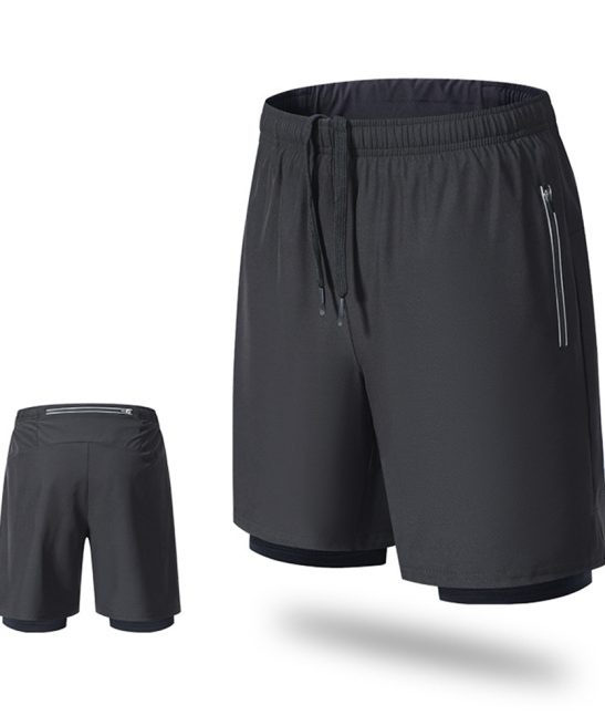 Men's Sport Breathable Quick-Drying Double Layer Shorts
