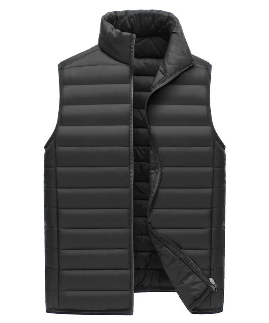 Men's Lightweight and Easy-to-Store Down Stand Collar Vest