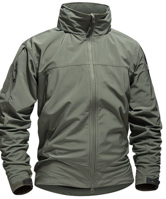 Men's Outdoor Training Windproof And Waterproof Long-Sleeved Hooded Jacket